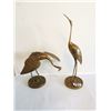 Image 1 : 2 BRASS CRANES 6.5 AND 11.5 TALL