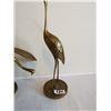 Image 2 : 2 BRASS CRANES 6.5 AND 11.5 TALL