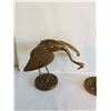 Image 3 : 2 BRASS CRANES 6.5 AND 11.5 TALL