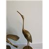 Image 5 : 2 BRASS CRANES 6.5 AND 11.5 TALL