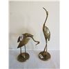 Image 1 : 2 BRASS CRANES 6.5 AND 11.5 TALL