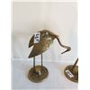 Image 2 : 2 BRASS CRANES 6.5 AND 11.5 TALL