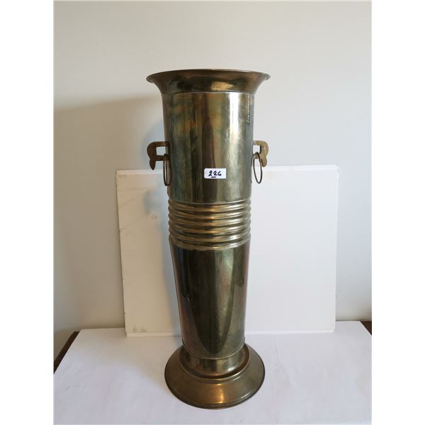 TALL BRASS VASE 22.5 TALL