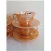 Image 2 : VINTAGE FIRE KING CUPS AND SAUCERS ORANGE