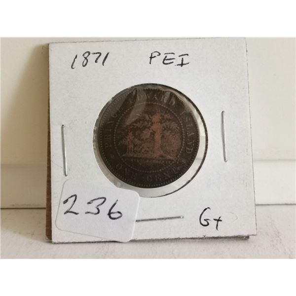 1871 LARGE PENNY PEI
