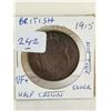 Image 1 : 1915 BRITISH HALFCROWN, SILVER