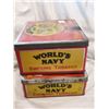 Image 4 : TWO DIFFERENT WORLD NAVY TOBACCO TIN CANS