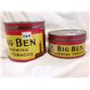 TWO BIG BEN TOBACCO TIN CANS