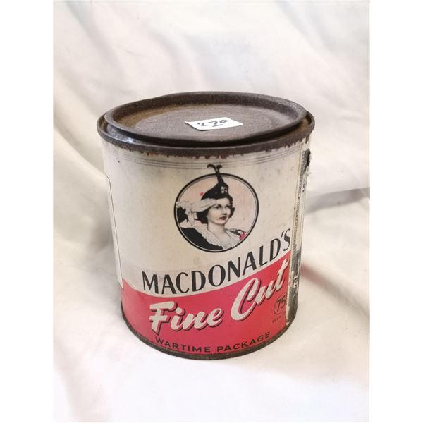 CARDBOARD/ TIN WAR TIME MCDONALD TOBACCO CAN