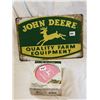 Image 1 : JOHN DEERE SIGN + CERAMIC COASTERS