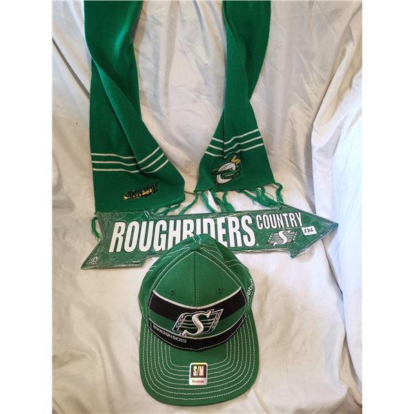ROUGHRIDER LOT, CAP SCARF, TIN SIGN