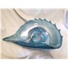 Image 1 : BLUE CARNIVAL FRUIT BOWL GLASS 15” LONG