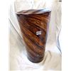 Image 1 : SPIRAL BROWN TALL AND WIDE ART GLASS, 15” TALL