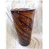 Image 2 : SPIRAL BROWN TALL AND WIDE ART GLASS, 15” TALL