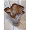 Image 3 : GOLD VEIN GLASS VASE, ARTISTIC DESIGN, 13” HIGH