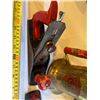 Image 3 : Carpenter Lot - 2 Wood Planes, Hatchet, Brass Torch + Ruler Level
