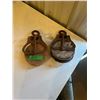 Image 1 : 2 Wooden Block Pulleys 6” Across
