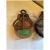 Image 2 : 2 Wooden Block Pulleys 6” Across