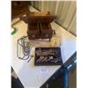 3 Oak Sewing Machine Drawers + accessories