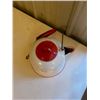 Image 2 : 1 Red + White Enamel Pot + + Lit, Offset Handle