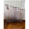 Image 1 : 3 sizes of vintage medicine bottles- watrous drugs and stationary ltd.