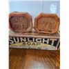 Image 3 : antique sunlight soap box with 2 original bars, dated 1911