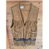 Image 1 : Vintage handmade leather vest with tassles- mens medium