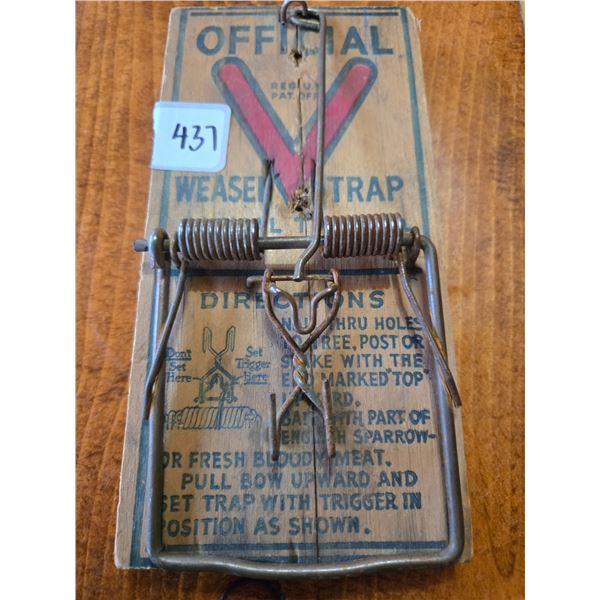 Official victor wooden weasel trap good condition