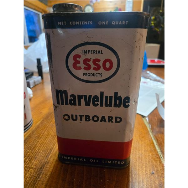 esso marvelube outboard tin - in good shape