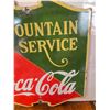 Image 2 : Coca-cola porcelain fountain service sign 6in widex6.5in tall. Single sided fantasy