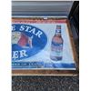 Image 1 : Lone star beer banner -texas beer framed 40 yrs old 48"x24" size