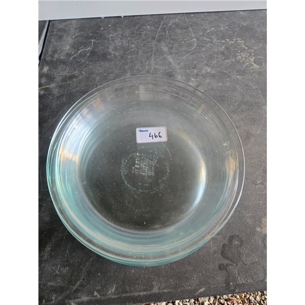 Group of 5 pyrex pieplates -blue tinmt 10 inmch size