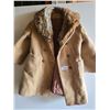 Image 1 : unusual childs wool winter coat with fur collar, no rips or tears