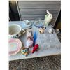 Image 1 : 30 random items from china cabinat+ cupboard , head vase, chamber pot, stemware, elephant+ rabbit