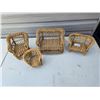 Image 1 : 4 piece set of rattan doll furniture