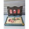 Image 1 : Victorian 3 place picture frame and ornate candy/ document box