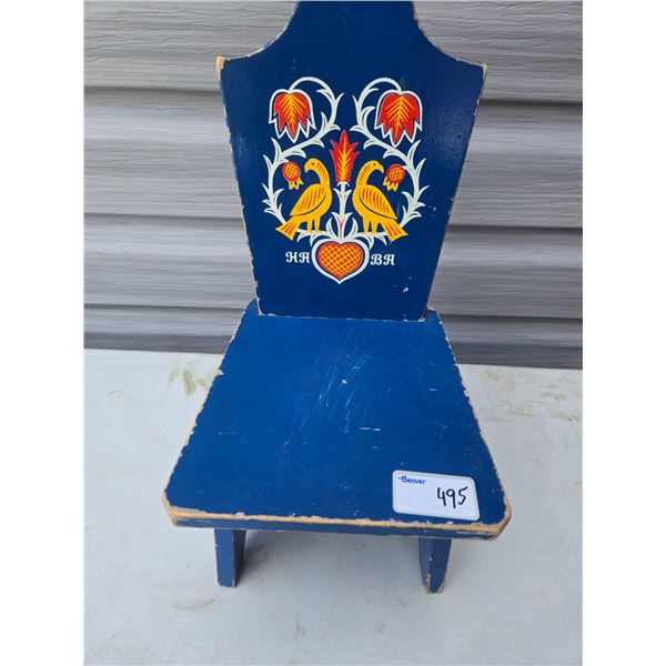 Small hand painted dolls chair