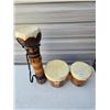Image 2 : Set of bongo drums and indonesian tribal drum