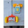 Image 1 : Pair of very early fischer price toys telephone +roller toy