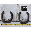 Image 1 : Cast iron, Horseshoe wall coat hooks.