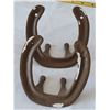 Image 3 : Cast iron, Horseshoe wall coat hooks.