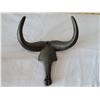 Image 2 : Cast iron, long horn bull, wall coat hooks.