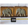 Image 1 : Vintage raised elephant plaques. Made in Texas USA