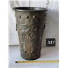 Image 1 : Large embossed metal elephant container.