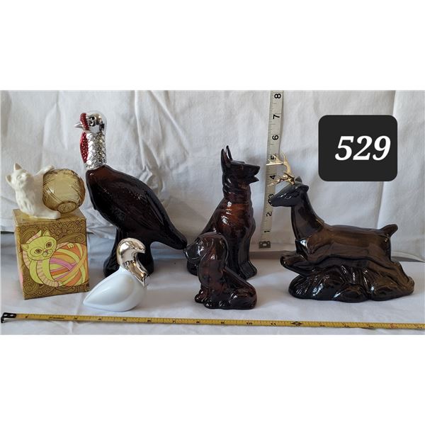 Vintage Avon animal cologne bottles.
