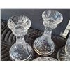 Image 3 : Pinwheel lead crystal. Vase, candle sticks, ashtray/ candy dish, toothpick vase.