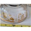 Image 4 : 1950's Anchor Hocking (Fire King) Culver Ltd. Floral 22k gold  Warming pot & bowls.