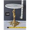 Image 1 : Vintage brass & marble Cherub table pedestal.