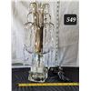 Image 1 : Vintage hanging crystals table lamp.