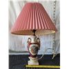Image 5 : 1950's small 8” victorian style lamp. 16”H with shade.